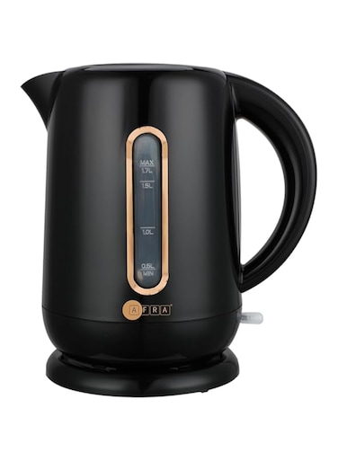 AFRA Electric Kettle, 1.7L Capacity, 2200W, Dry Boil Protection, Strix Control, Automatic Shut-off, Overheat Protection, Black, AF-201850KTBL, 2 years warranty