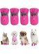 CALHNNA Dog Shoes Puppy Paw Protectors Dog Shoes for Hot Pavement Dog Boots with Anti Slip Socks Cat Dog Booties for Small Medium Dogs Pink 3 Pink 3