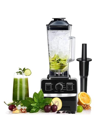 6 In 1 Professional Countertop Blender For Kitchen, 1600 W High-Speed 2L Smoothie Countertop Blender &amp; Grinder For Shakes, Smoothies, Ice Crushing, Frozen Fruits, Veggies, 6 Fins Stainless Steel Blade