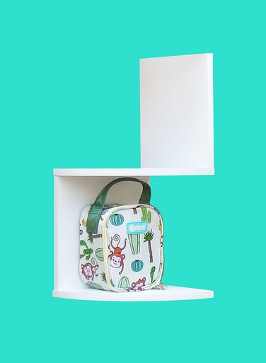 FLOATING WALL SHELF 2 TIER CORNER WHITE SIZE: 19.8X19.8X40.6CM