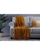Home Cormac Chenille Throw With Fringes 140X190CM-Gold