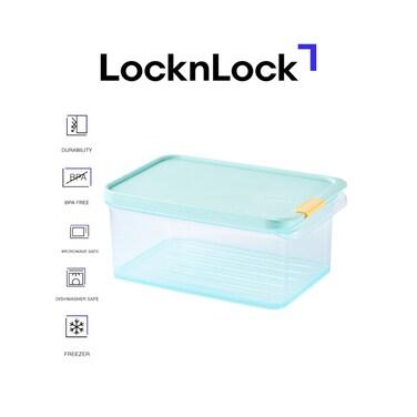 LocknLock Freezer Fit Rectangular Container 1.65L &ndash; Stackable, BPA-Free Food Storage Container