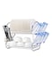 2 Layer Dish Drainer Rack Silver 35cm