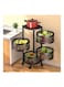 Rotating Shelf Basket Black 75x34x34cm