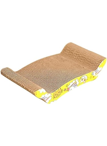 Pet Cat Kitten Corrugated Scratch Board Pad Scratcher Bed Mat Claws Care Toy FUN (Including the catnip)