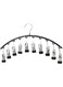2 Pcs Hat Organizer for Closet, Hat Hanger with 10 Clips, Hanging Baseball Cap Organizer, Cowboy Hat Rack (Black, Pack of One)