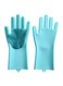 Waterproof Dish Washing Gloves Green 35x16cm
