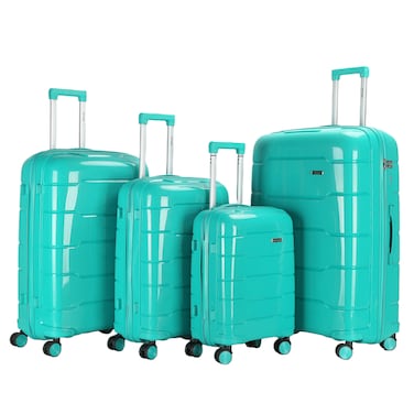 مجموعة حقائب سفر VIPTOUR من 4 قطع من البولي بروبيلين ذات الجوانب الناعمة و8 عجلات مقاس 20/24/28/32 بوصة