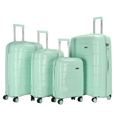 VIPTOUR Luggage Set of 4 PCS PP Softside Travel Luggage Bag With 8 Wheels 20/24/28/32 Inches
