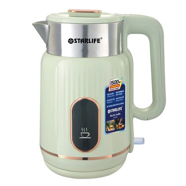 STARLIFE 1.8L Electric Kettle Mint Green &amp; Stainless Steel, SL-370