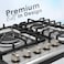 STARGOLD Gas Hob 5-Burner Built-In Stainless Steel Gas Hob, Low Gas Consumption and Improved Gas Flow for Efficient Heating, Auto Ignition System, SG-1136HS