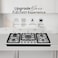STARGOLD Gas Hob 5-Burner Built-In Stainless Steel Gas Hob, Low Gas Consumption and Improved Gas Flow for Efficient Heating, Auto Ignition System, SG-1136HS