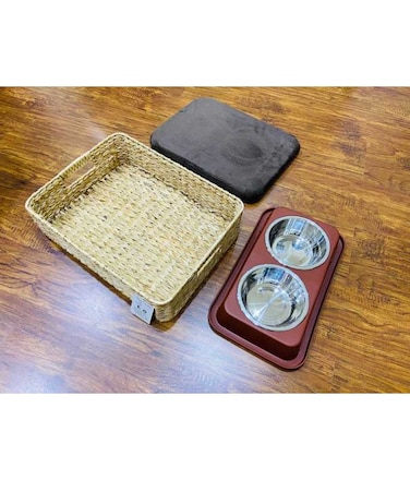 Catry Basket,Cushion&amp; Bowl Set (40 X 30 X 10Cm)