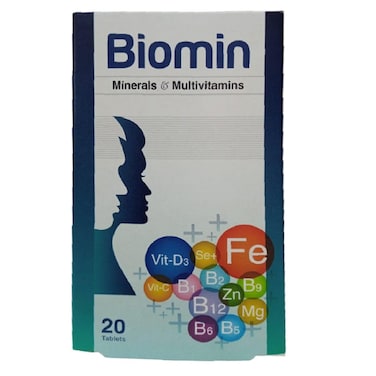 Biomin Minerals &amp; Multivitamin Supplement Tablets, Pack of 20&rsquo;s