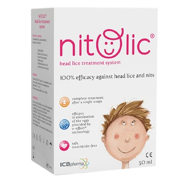 Nitolic Head Lice Treatment Spray With Removable Comb 50ml