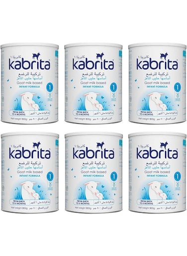 Kabrita 1 Goat Milk Based Infant Formula 0-6 Months 800gm Pack of 6