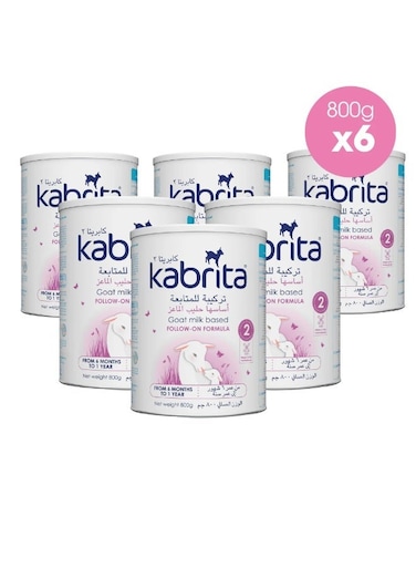 Kabrita Goat Milk 2 Based Follow On Infant Milk Formula 6 to 12 Months 800g Pack of 6
