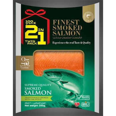 Caviar Pacific Smoked Salmon, 100g Pack of 2