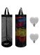 2 Pcs Plastic Bag Holder Trash Bags Storage Dispenser Organizer for Home Kitchen Mesh Hanging Storage Dispensers Recycling Garbage Folding Hanging Storage Bag Grocery Bags Holder with 4 Hooks (Black)