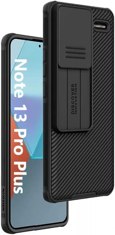 Case for Xiaomi Redmi Note 13 Pro Plus Case, nillkin CamShield case Protective Cover with Camera Protector Hard PC Ultra Thin Anti-Scratch Phone Case For Xiaomi Redmi Note 13 Pro+ 5G Black (Black)