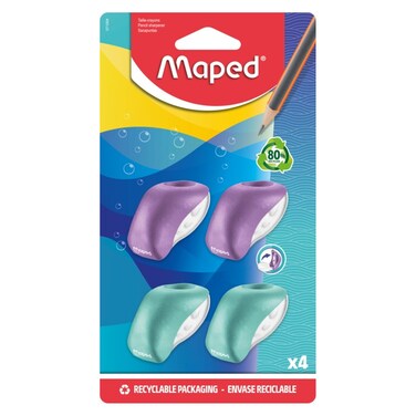 مابد بالبو مبراة ملونة 4 قطع