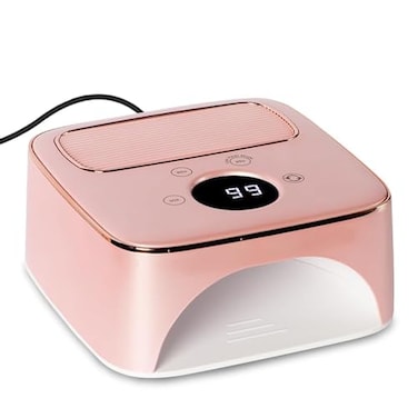 Global Fashion Cordless 2-in-1 UV/LED Nail Dryer Lamp- 48W, Fast Curing with Auto Sensor, 4 Timer Settings, Professional Results at Home, Suitable for Gel Polish, Acrylics &amp; Polygel- SUN M6 (Pink)