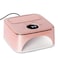Global Fashion Cordless 2-in-1 UV/LED Nail Dryer Lamp- 48W, Fast Curing with Auto Sensor, 4 Timer Settings, Professional Results at Home, Suitable for Gel Polish, Acrylics &amp; Polygel- SUN M6 (Pink)