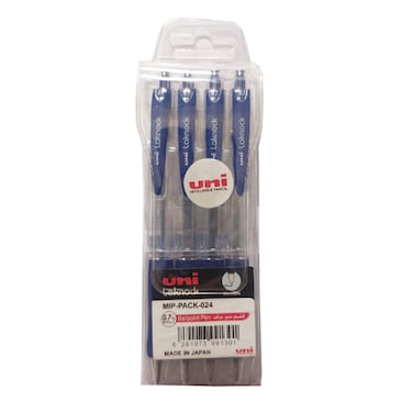 Uni-ball Laknock Pen Blue 0.7mm 4 PCS
