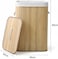 Bamboo Laundry Basket with Lid, Large Foldable Hamper
