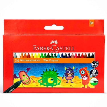 فابر كاستل أقلام شمع، مجموعة من 24 لون، 90 مم