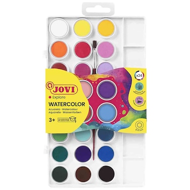 جوفي ألوان مائية  - متعددة الألوان، 24 قطعة