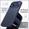 Leather Case for iPhone 17 Pro Max, Compatible with MagSafe, Anti-Slip Grip Phone Cover with Built-in Camera Control Button, Soft Microfiber Lining, 6.9-Inch Display (Blue)