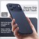 Leather Case for iPhone 17 Pro Max, Compatible with MagSafe, Anti-Slip Grip Phone Cover with Built-in Camera Control Button, Soft Microfiber Lining, 6.9-Inch Display (Blue)