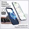 Leather Case for iPhone 17 Pro Max, Compatible with MagSafe, Anti-Slip Grip Phone Cover with Built-in Camera Control Button, Soft Microfiber Lining, 6.9-Inch Display (Blue)