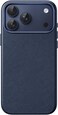 Leather Case for iPhone 17 Pro Max, Compatible with MagSafe, Anti-Slip Grip Phone Cover with Built-in Camera Control Button, Soft Microfiber Lining, 6.9-Inch Display (Blue)