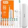 Bitvae D2 Sonic Electric Toothbrush for Adults, 40000 VPM Automatic Toothbrush, 5 Cleaning Modes, 8 Brush Heads, 60-Day Battery, IPX7 Waterproof, Travel Case (White)
