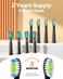 Bitvae Electric Toothbrush for Adults - Ultrasonic Electric Toothbrushes with 8 Brush Heads, toothbrush with tips set and travel case D2 (black)
