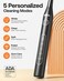 Bitvae Electric Toothbrush for Adults - Ultrasonic Electric Toothbrushes with 8 Brush Heads, toothbrush with tips set and travel case D2 (black)