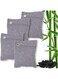 OUWAVE 4 Pack Bamboo Charcoal Air Purifying Bags, Activated Bamboo Charcoal Bags, Bamboo Charcoal Air Purifiation Package