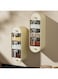 Wall Mounted Spice Jars with Handle, Moistureproof Seasoning Box with Cover &amp; Spoon Spice Organizer for Cabinet, Adhesive No Drilling, Spice Dispenser Storage Container for Kitchen (5 Grid, Yellow)