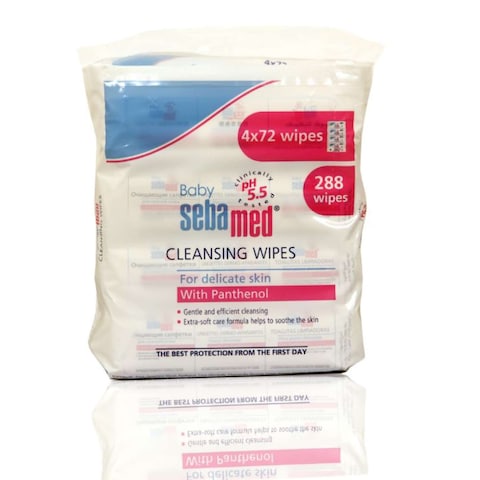Sebamed Extra Soft Baby Cleaning Wipes White 72 Wipes Pack of 4