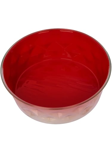Zolux Diamonds Stainless Non-Slip Dog Bowls - Red 1.8L