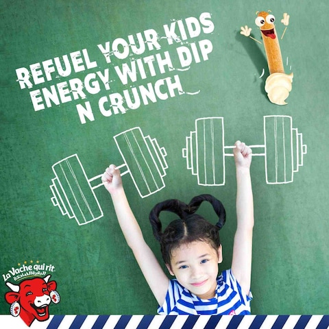 La Vache Qui Rit Dip &amp; Crunch Cheese And Breadstick Snack 8 Pieces 280g