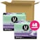 U By Kotex Clean &amp; Secure Overnight Maxi Pads With Wings, Extra Heavy Absorbency, 48 Count (2 Packs Of 24) (Packaging May Vary)