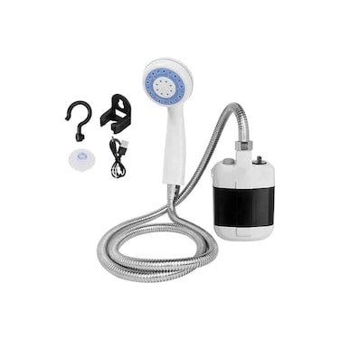 USB Rechargeable Portable Camping Shower, 3.7V Pump with 4.9ft Hose for Hiking, Beach, Outdoor Use