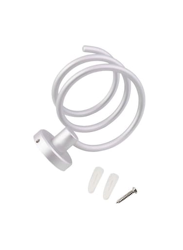 Wall Mounted Hair Dryer Rack Silver 12x11cm