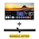 65-Inch Edgeless 4K QLED Quantum Dot WebOS 60Hz Smart TV with Magic Remote, Dolby Audio + 30W 2.0 Channel Soundbar, Bluetooth, HDMI, USB, and Optical Inputs -LT-65NQ7155+SOUNDBAR