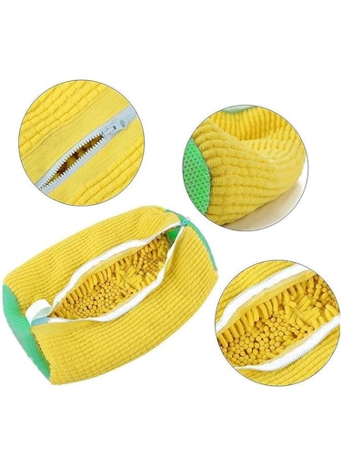 Shoe Washing Machine Bag, 2024 New Reusable Mesh Laundry Shoe Wash Bag Shoe Cleaning for All Shoes, Adjustable Shoes Laundry Bag Sneaker Washing Bag for 360&deg; Cleaning White Shoes (1 pcs) (Yellow)