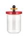 Alessi Twergi Red Glass jar with hermetic lid - Large 33.8 oz.