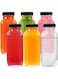 Plastic Juice Bottles with Caps, 6-Pack 245ml/8Oz Clear Bottles, Reusable Juice Containers with Leak-Proof Black Lids, BPA-Free Smoothie Bottles for Homemade Beverages, Milk, Kombucha, Water, Juicing